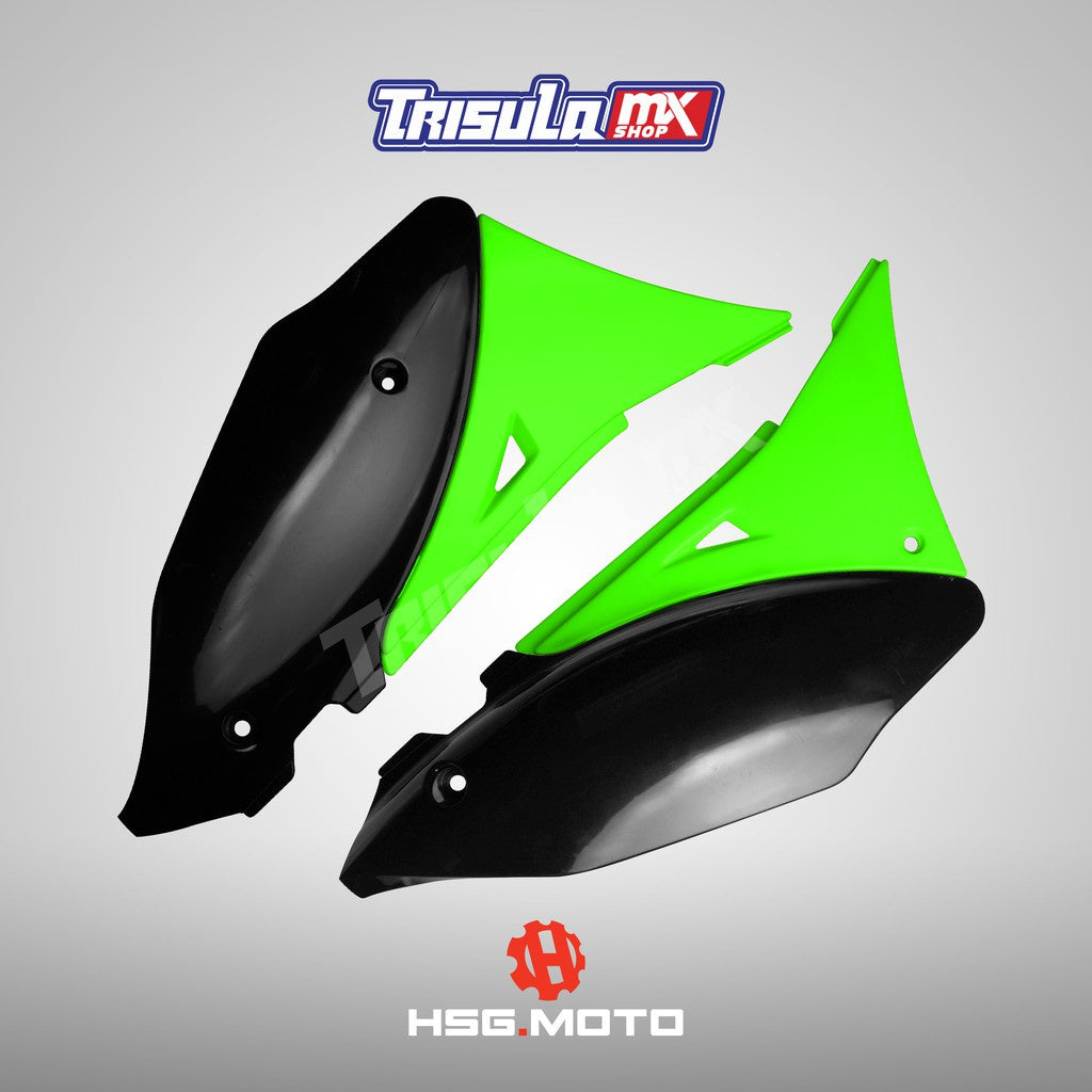 BODY SET GORDON KLX 150 - HIJAU HITAM