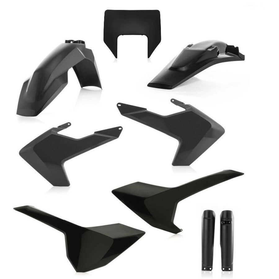ACERBIS FULL PLASTIC KIT - BLACK - ALL HUSQ 17-19