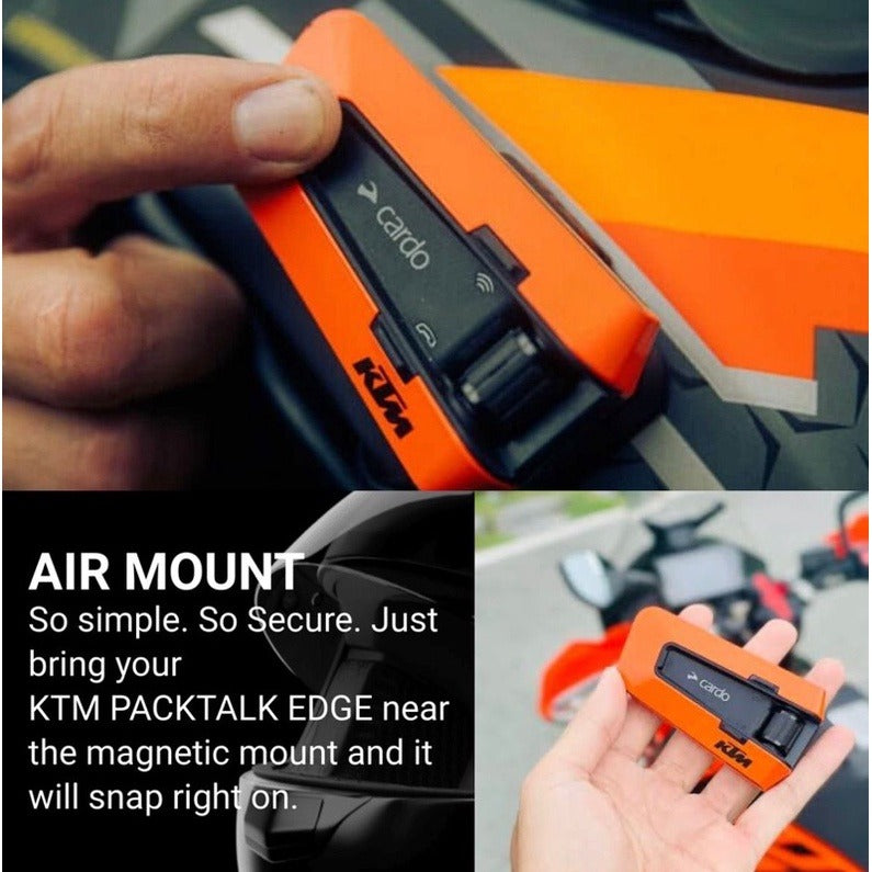 CARDO KTM PACKTALK EDGE SINGLE BLUETOOTH INTERCOM HELM