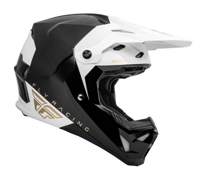 FLY RACING YOUTH FORMULA CP SLANT HELMET 23 - BLACK/WHITE/GOLD
