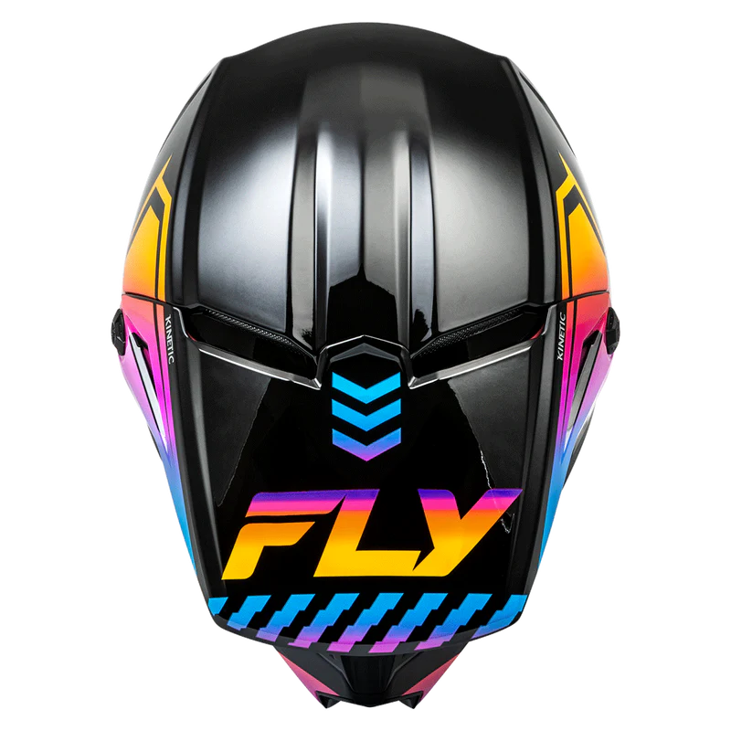 FLY RACING YOUTH KINETIC MENACE ECE HELMET 2024 - BLACK/SUNRISE