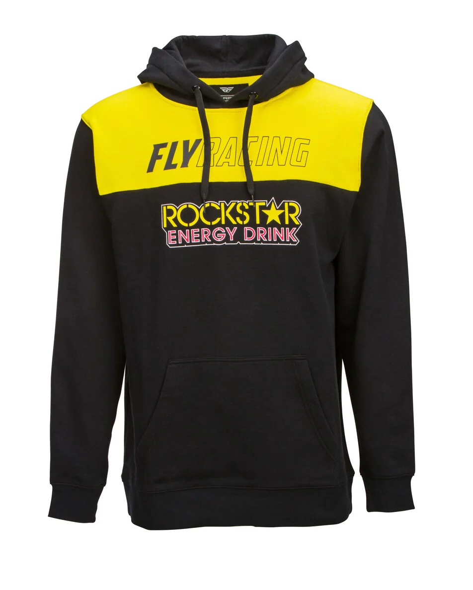 FLY ROCKSTAR PULLOVER HOODIE - BLACK YELLOW RED