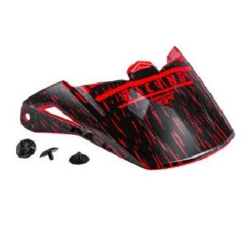 FLY KINETIC K120 HELMET VISOR RED-BLACK