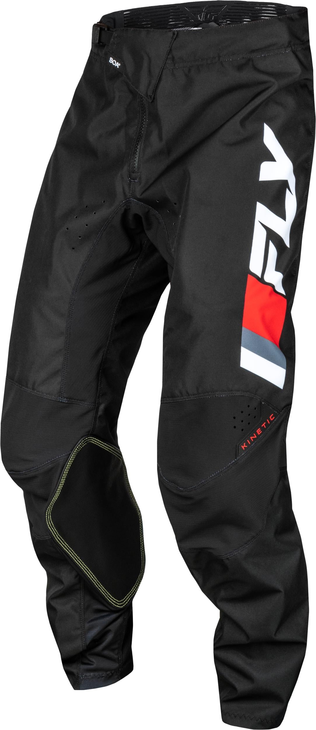 FLY KINETIC PRIX PANTS YOUTH 2024 -RED/GREY/WHITE - 26