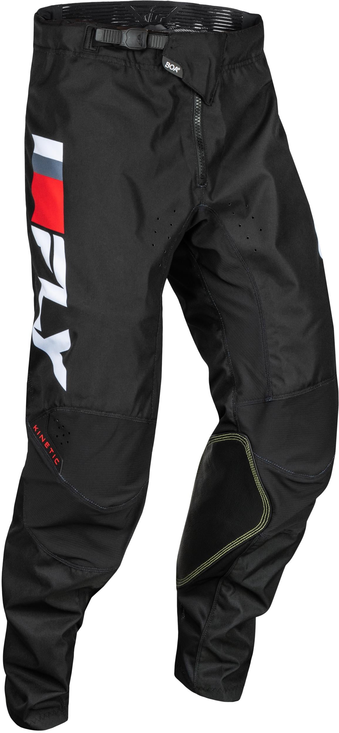 FLY KINETIC PRIX PANTS YOUTH 2024 -RED/GREY/WHITE - 26