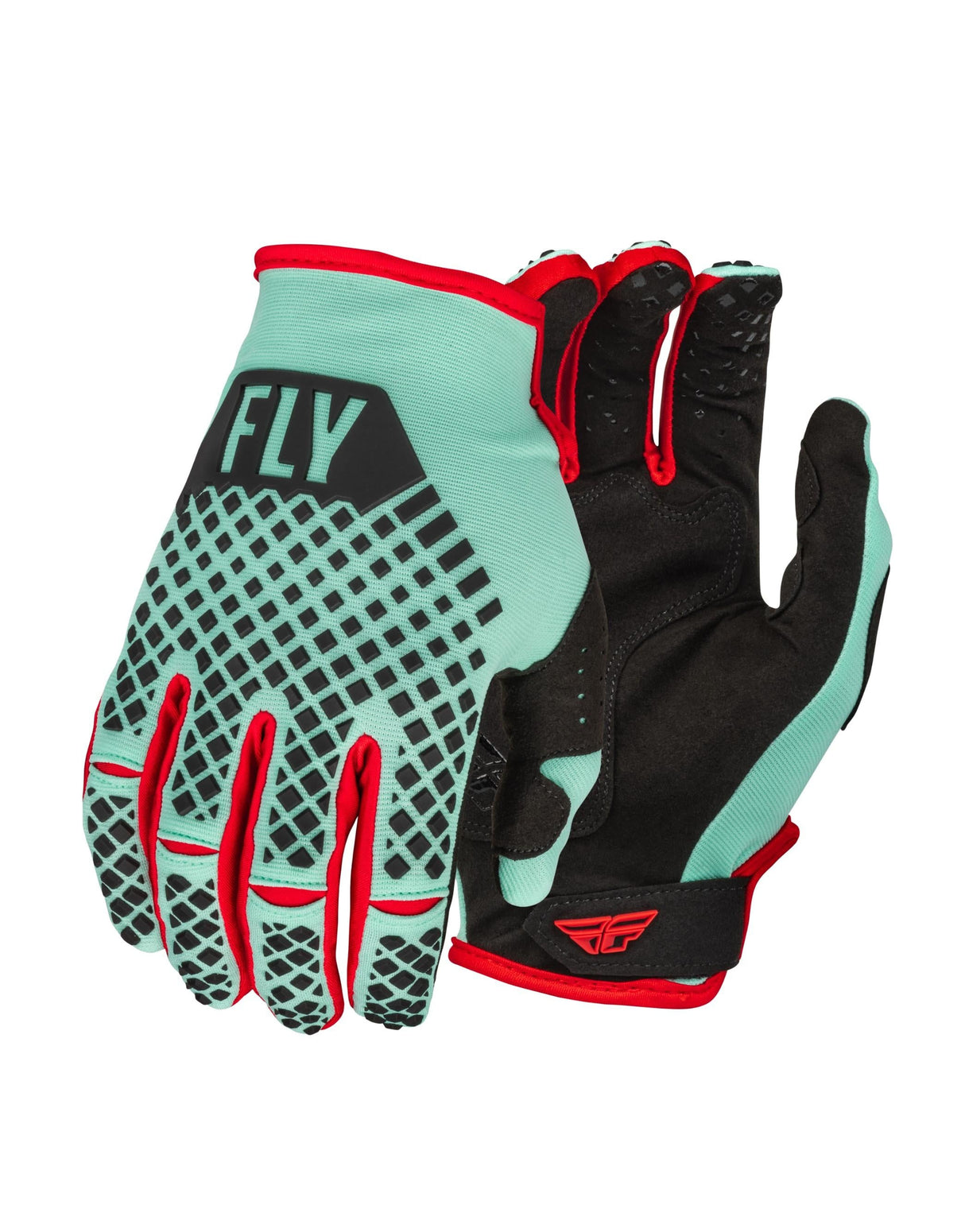 FLY KINETIC S.E. GLOVES 2023 - MINT/BLACK/RED