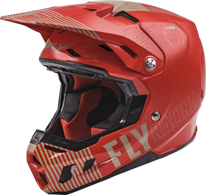 FLY RACING FORMULA CC PRIMARY HELMET - RED/KHAKI