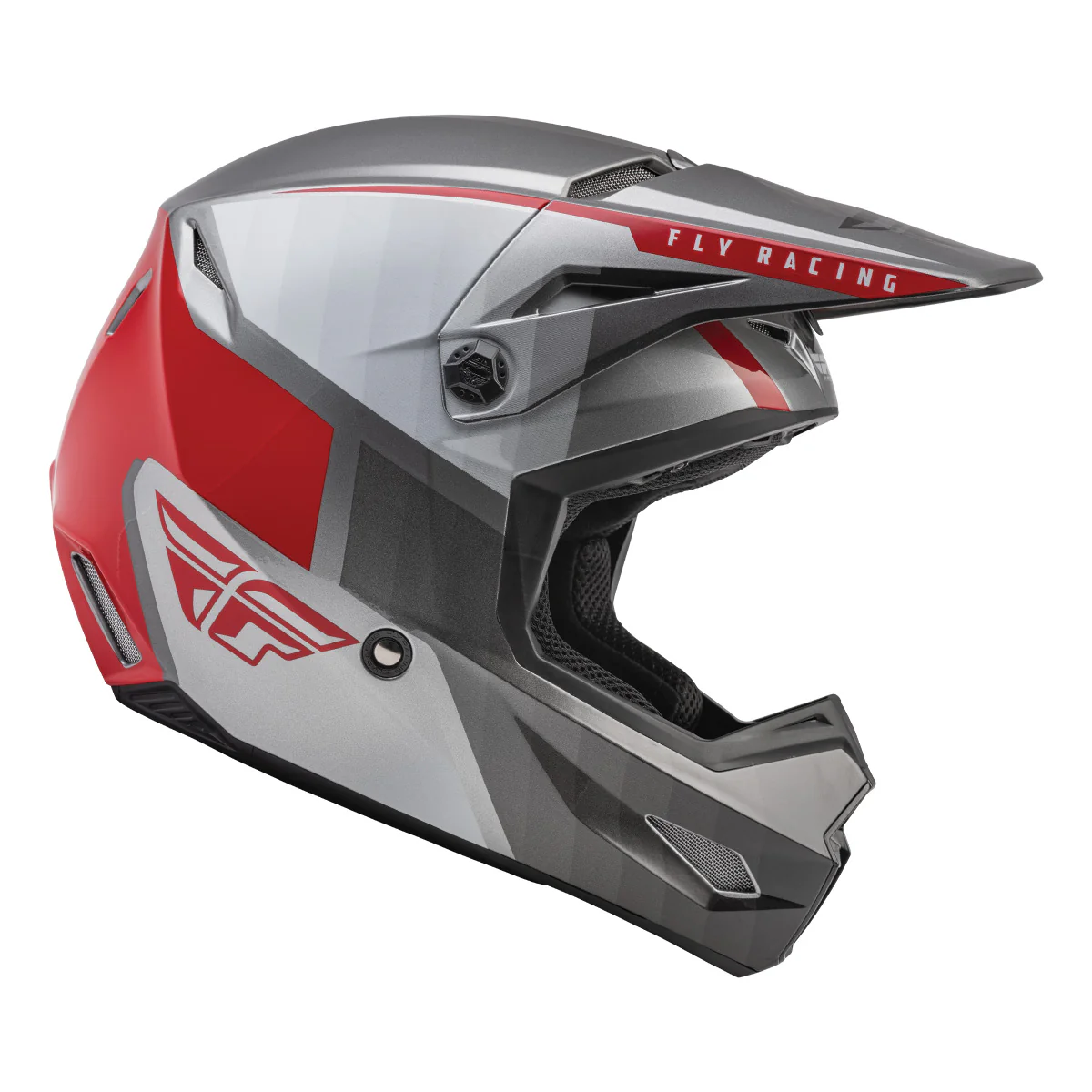 FLY RACING YOUTH KINETIC DRIFT HELMET 2022 - CHARCOAL/LITE GREY