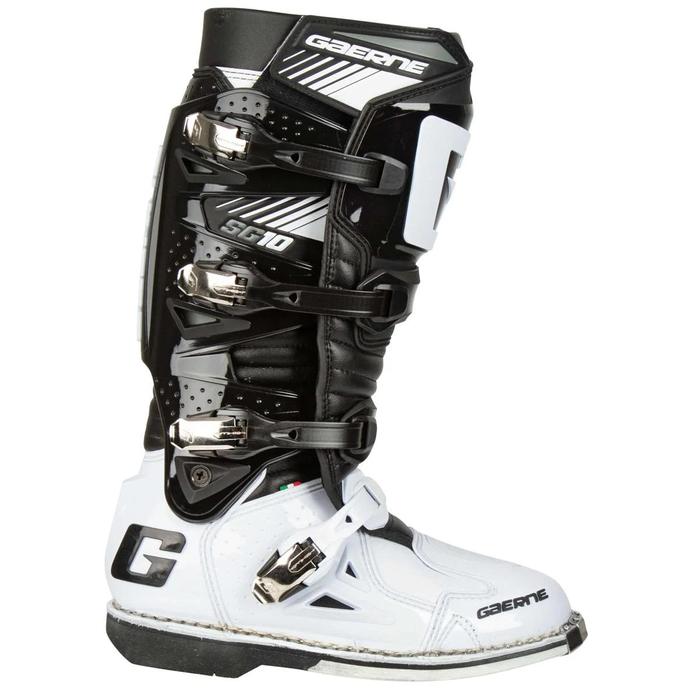 GAERNE SG-10 OFFROAD BOOTS - BLACK-WHITE