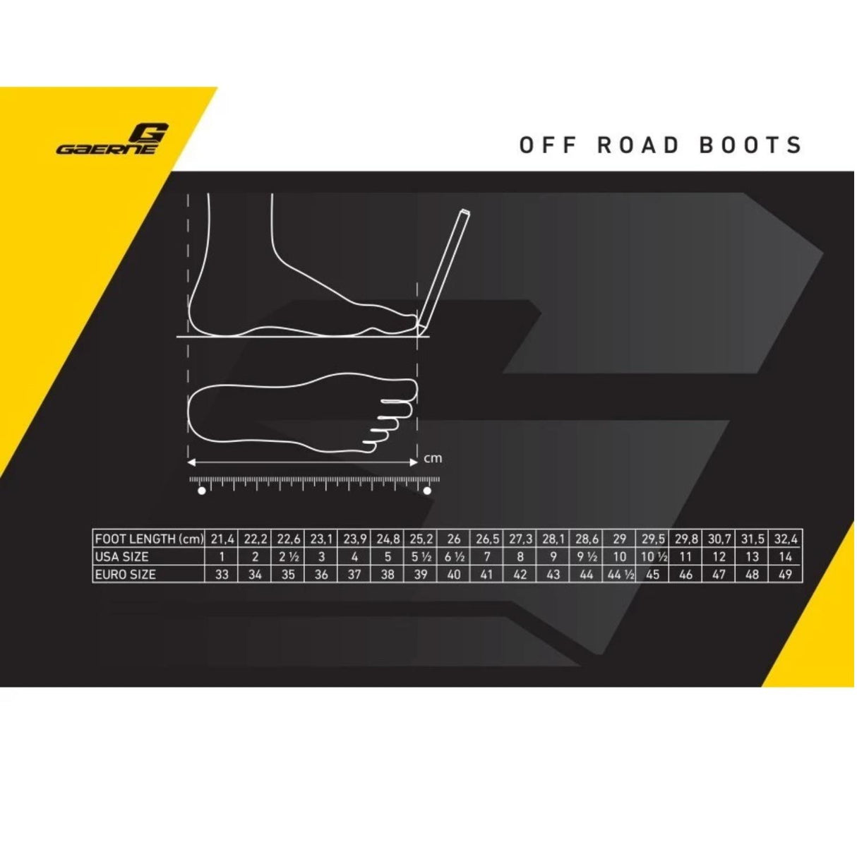 GAERNE SG-12 OFFROAD BOOTS - BLACK/WHITE