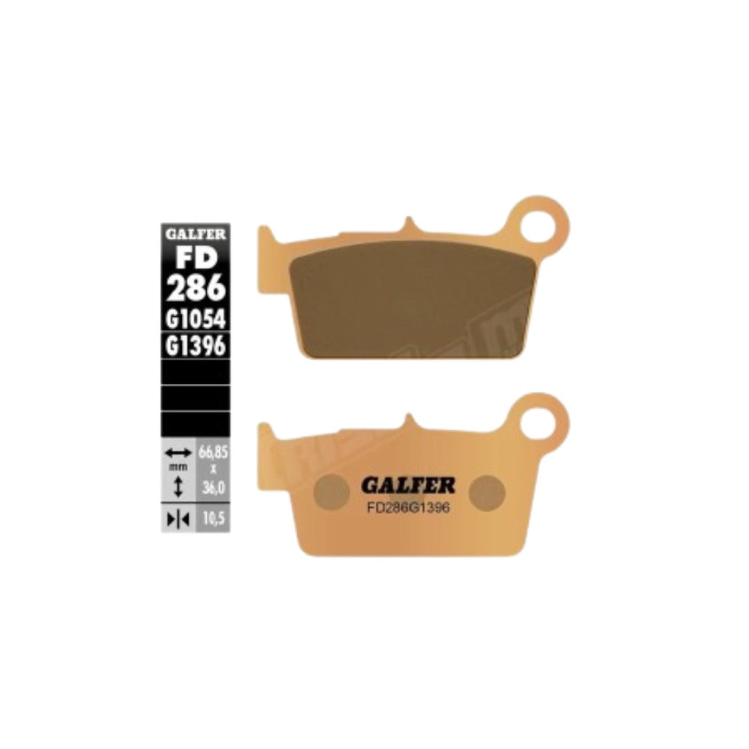 GALFER SINTERED RR BRAKE PADS (KAMPAS REM) GAS GAS EC125 SIX DAYS