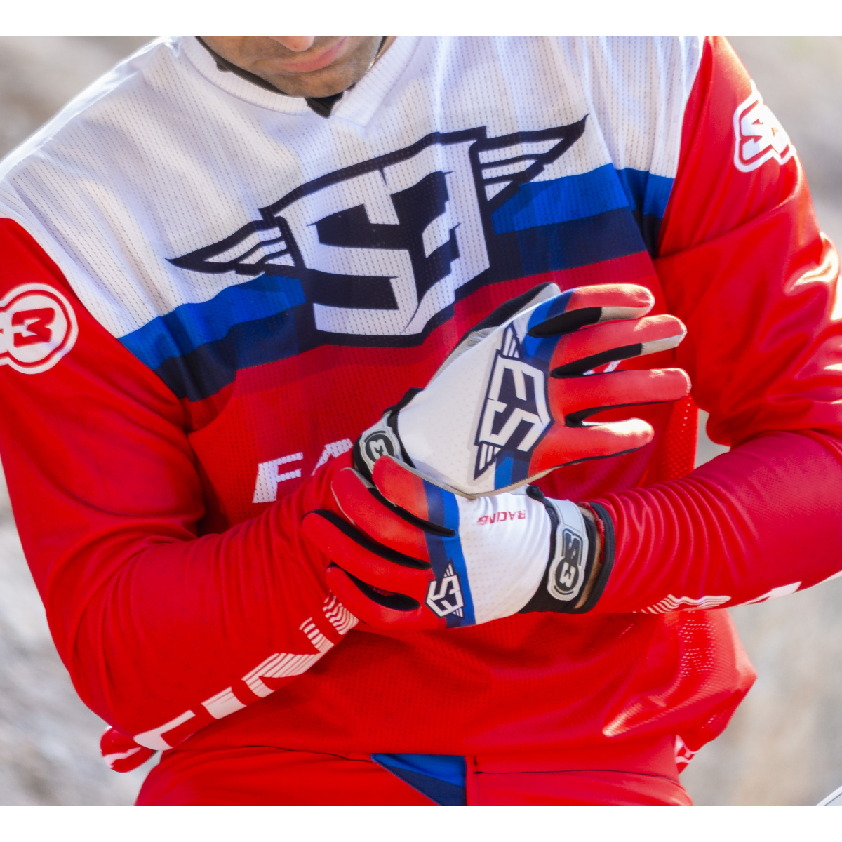 S3 RACING GLOVES ROCK - RED