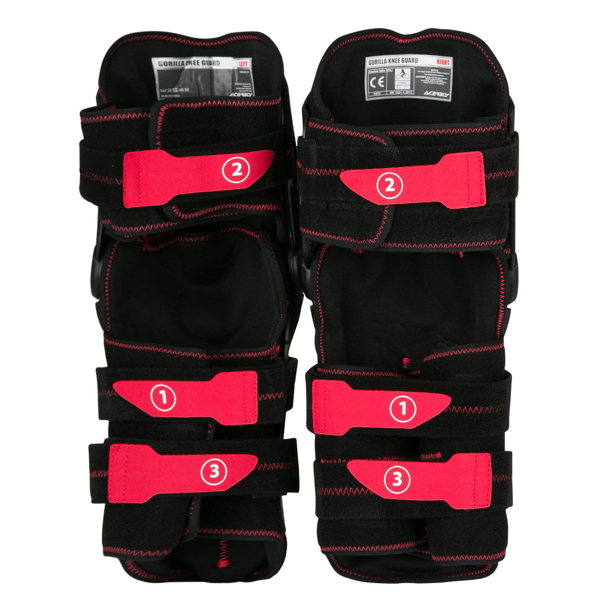 KNEE PAD ACERBIS GORILLA - BLACK-RED