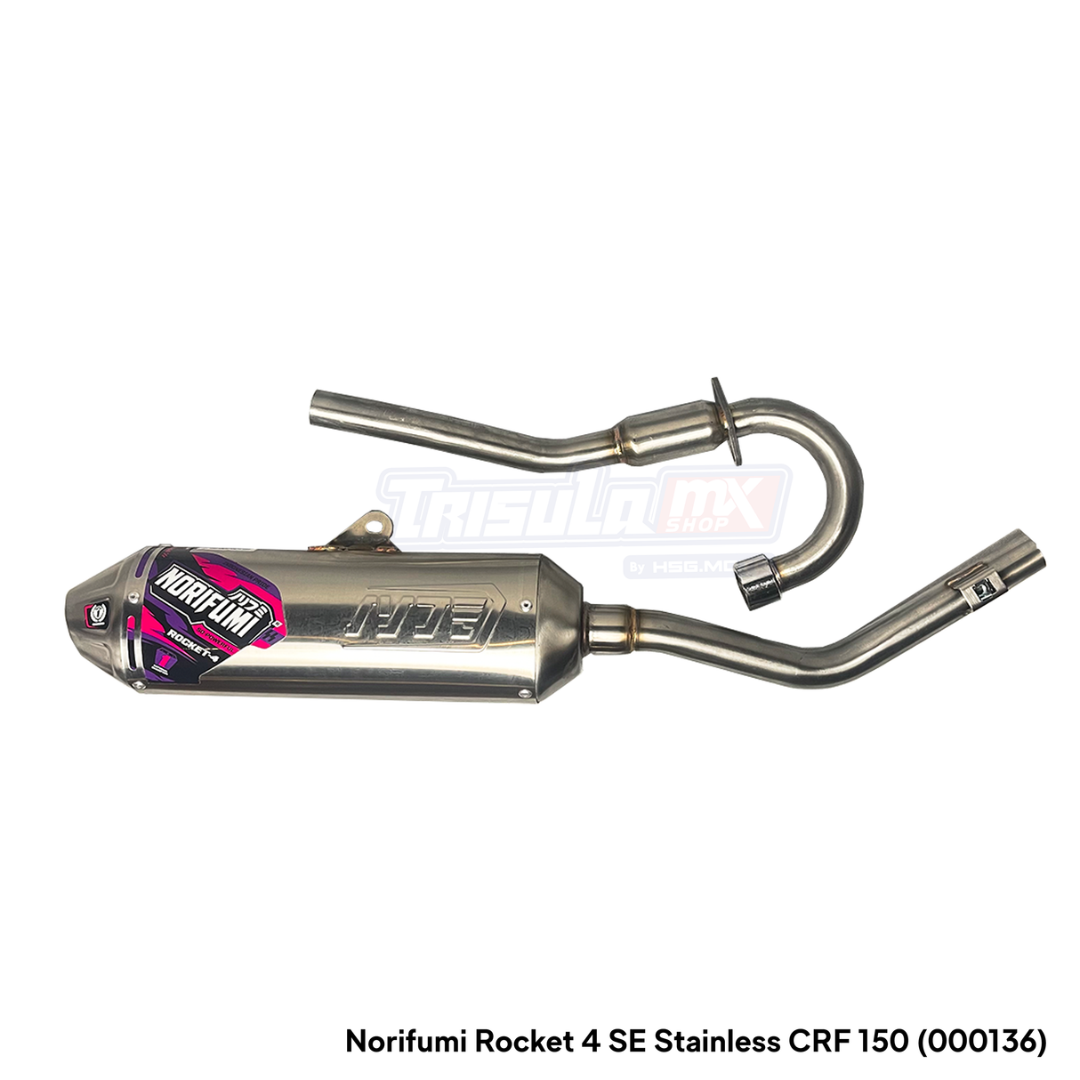 NORIFUMI EXHAUST ROCKET 4 SE CRF150L STAINLESS