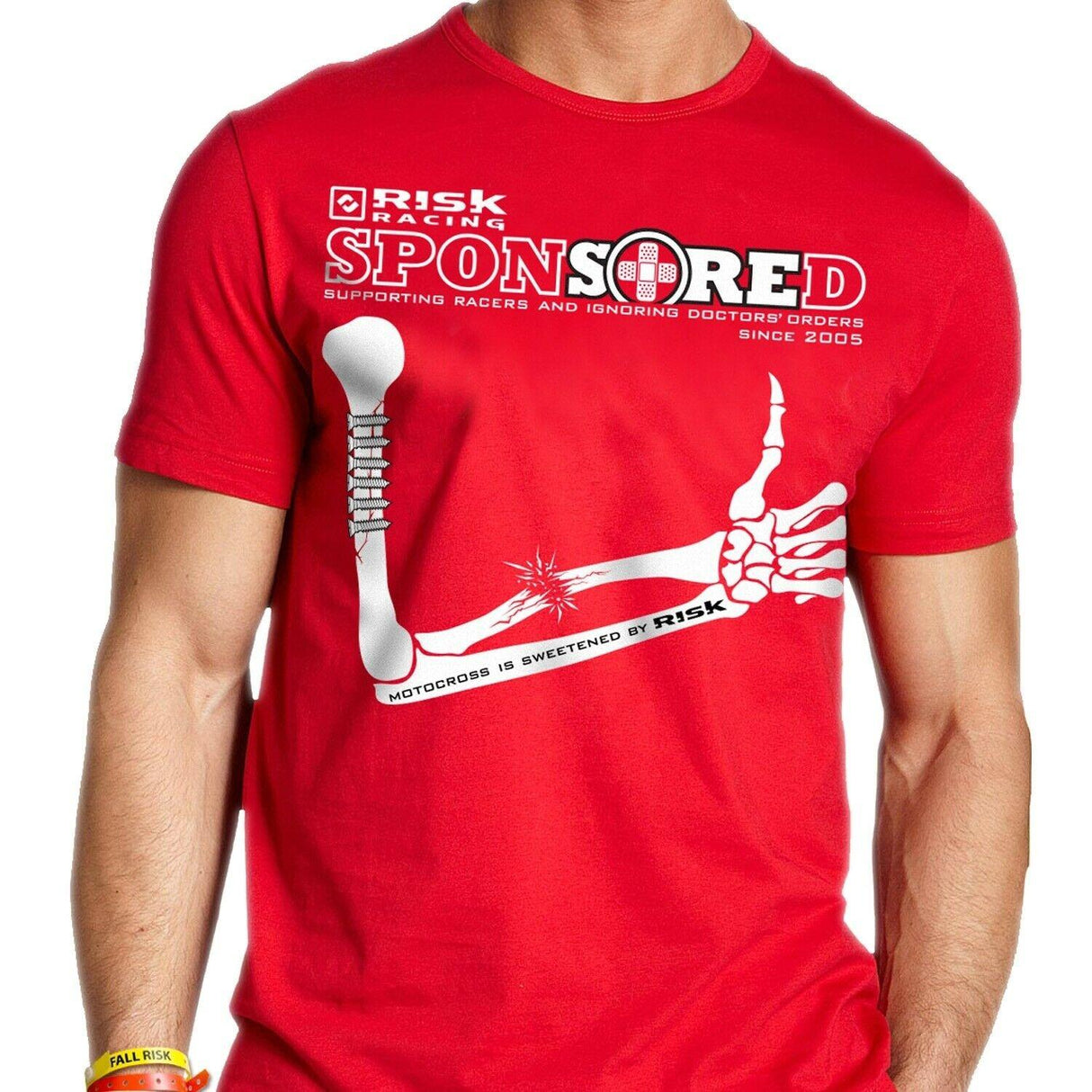 RISK RACING T-SHIRT SPONSORED BROKEN ARM