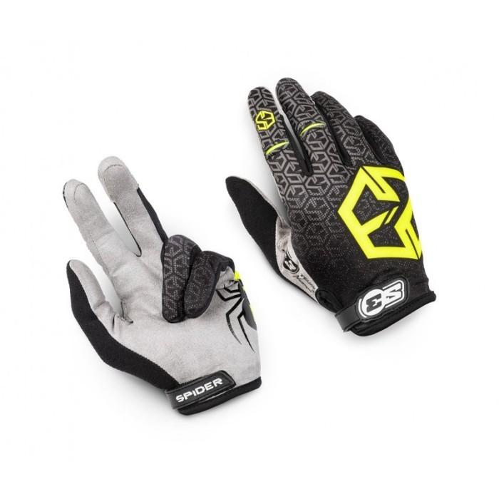 S3 KIDS GLOVES SPIDER BLACK-YELLOW FLUOR