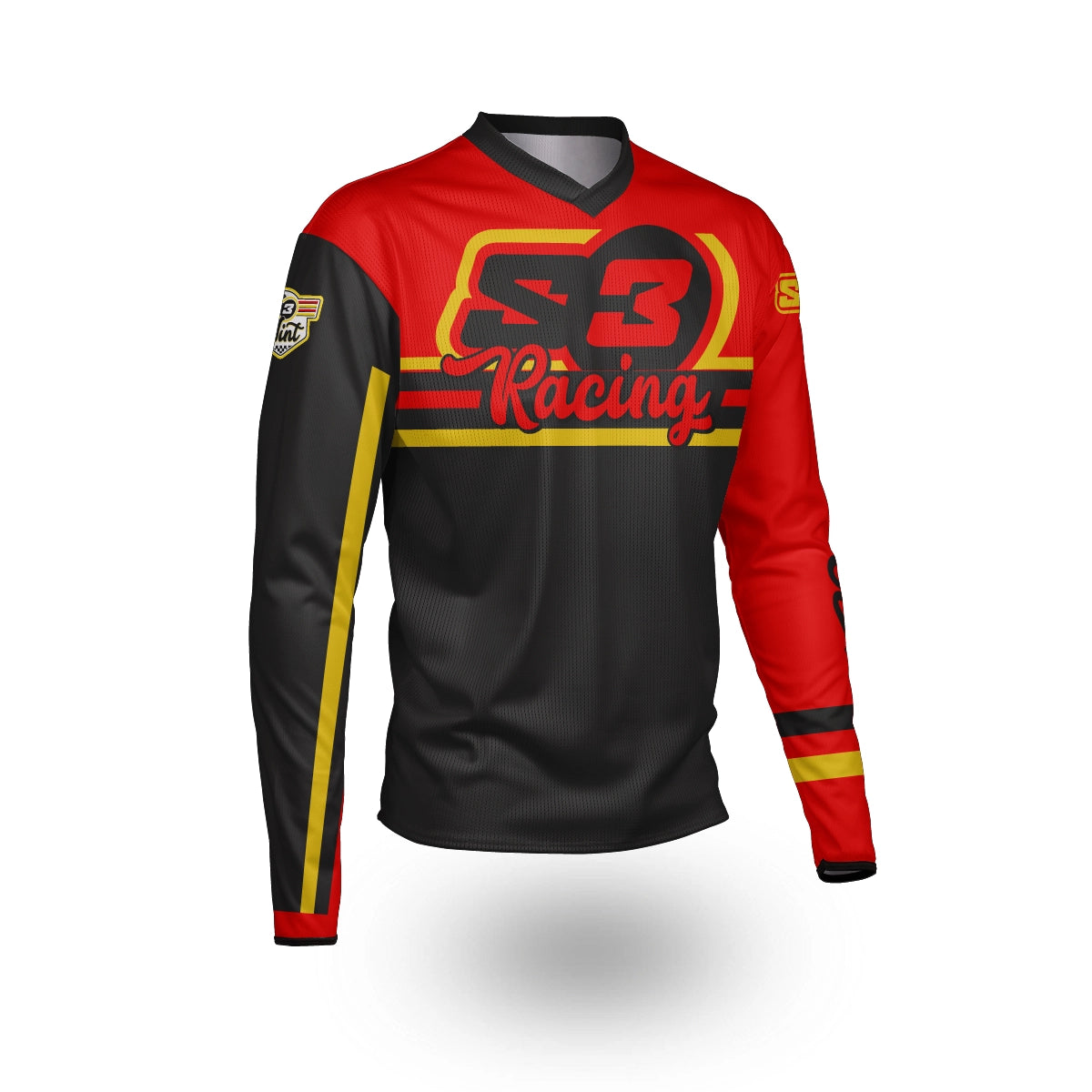S3 SHIRT VINTAGE PILOT TRIAL JERSEY - RED/GOLD