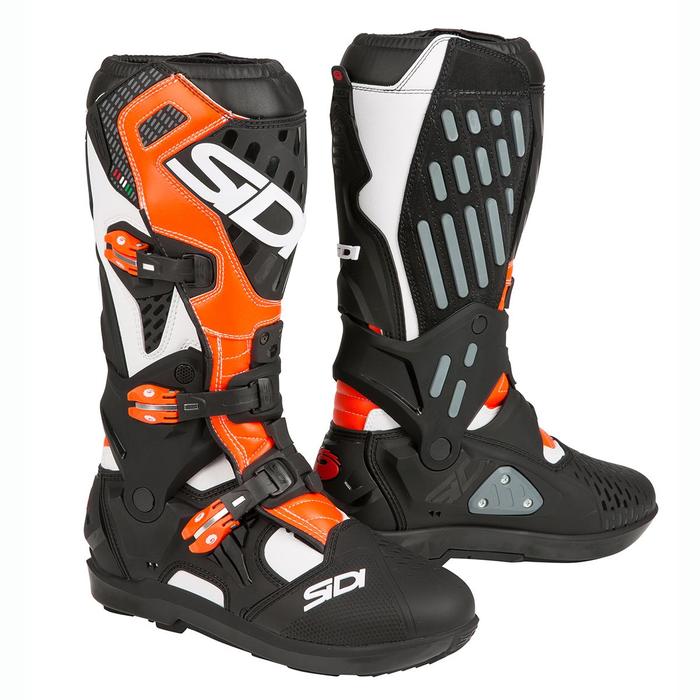 SIDI ATOJO SRS MX BOOTS - WHITE-BLACK-ORANGE