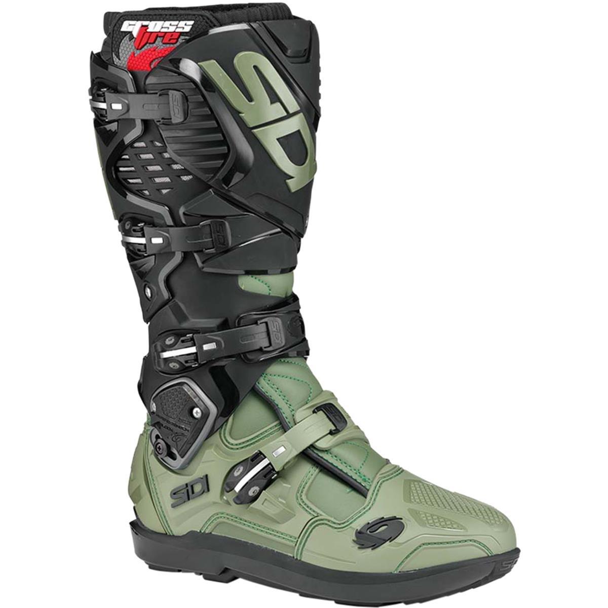 SIDI CROSSFIRE 3 SRS MX BOOTS - ARMY BLACK