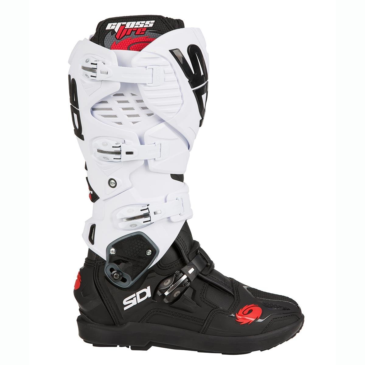 SIDI CROSSFIRE 3 SRS MX BOOTS - BLACK-WHITE