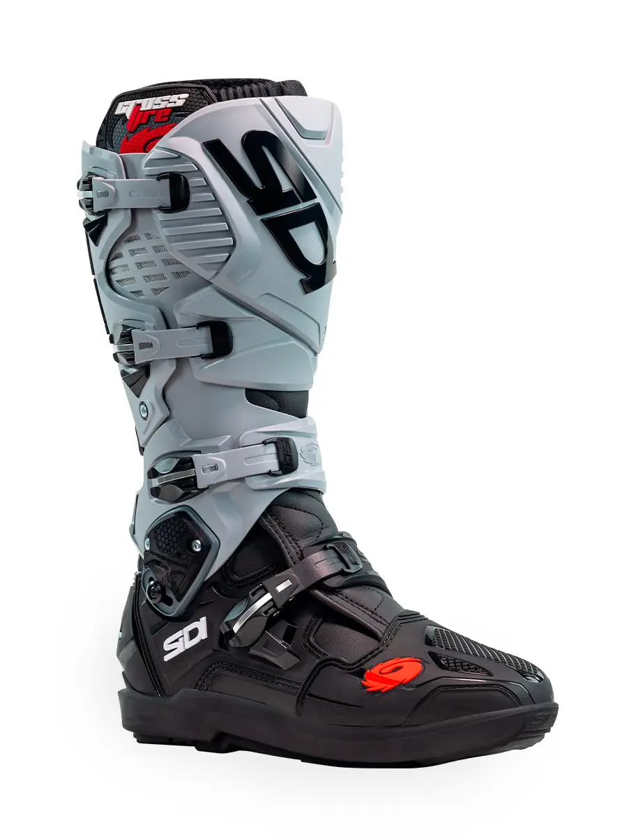 SIDI CROSSFIRE 3 SRS MX BOOTS - BLACK/ASH/GREY
