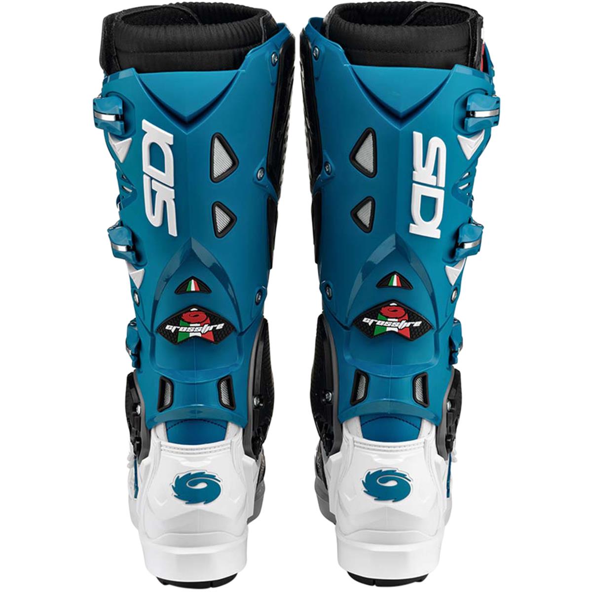 SIDI CROSSFIRE 3 SRS MX BOOTS - WHITE PETROL