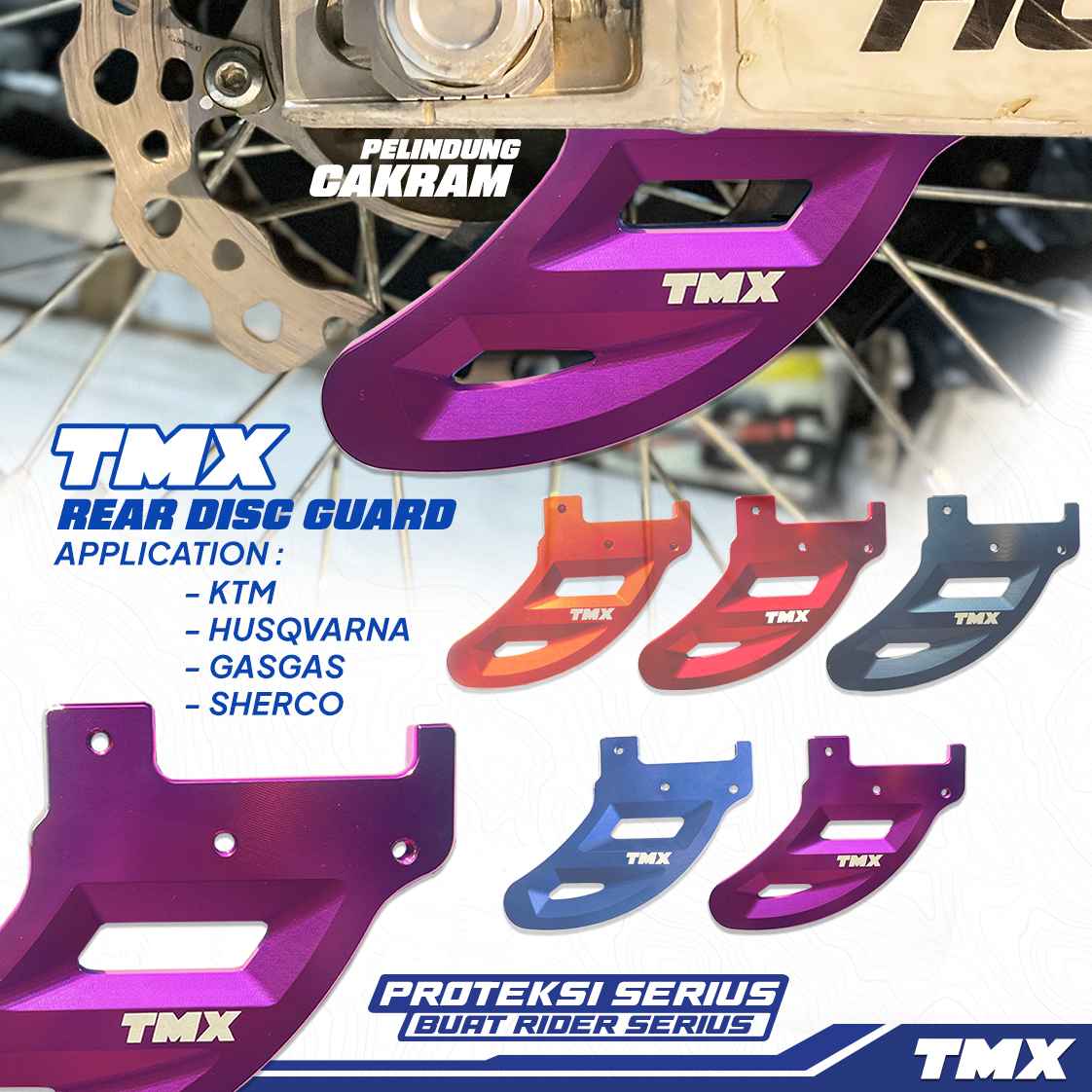 TMX REAR DISC GUARD - PURPLE
