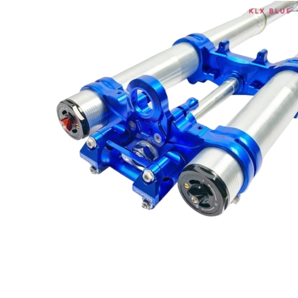 UPSIDE DOWN MGV REALJUMP KLX150 - BLUE-SLIVER