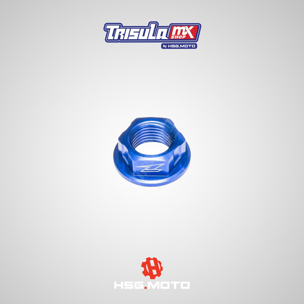 ZETA AXLE NUT M22X30-P1.5 H13L - BLUE