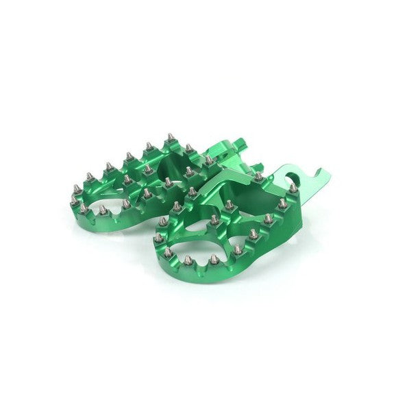 FOOTPEGS ACCOSSATO OFFROAD KAWASAKI KX - GREEN