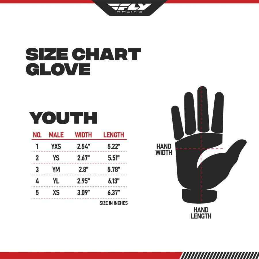 FLY YOUTH PRO LITE GLOVES 2023 - WHITE - YL