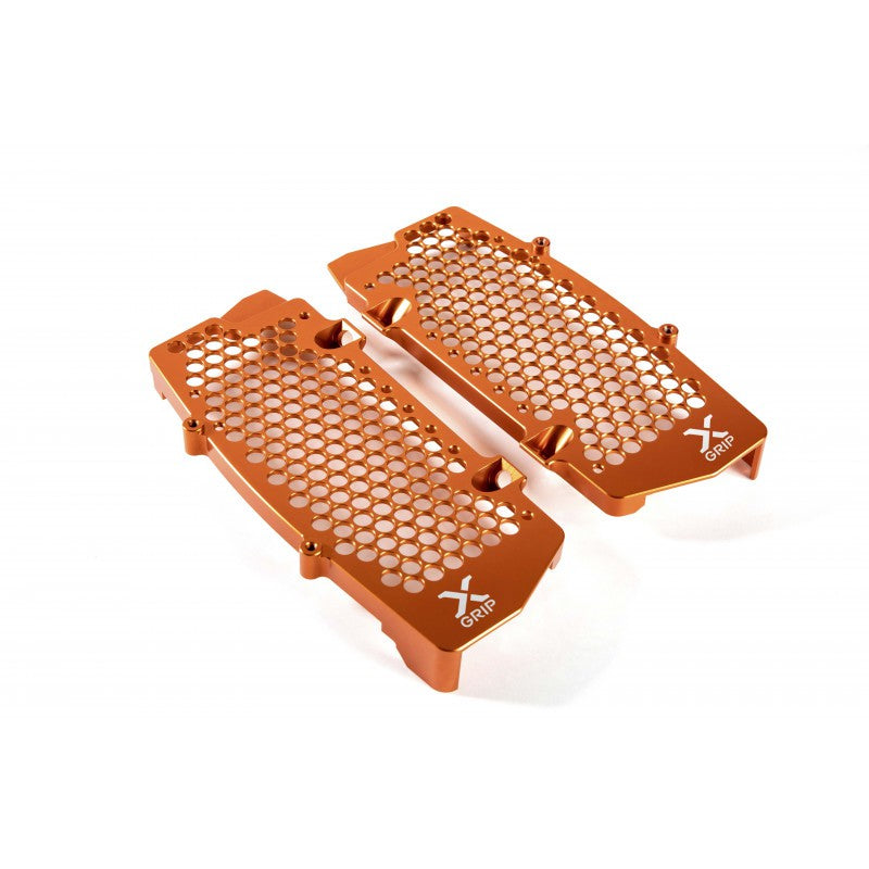 COVER RADIATOR X-GRIP RADIATOR GUARD SET KTM/HUSQ - ORANGE