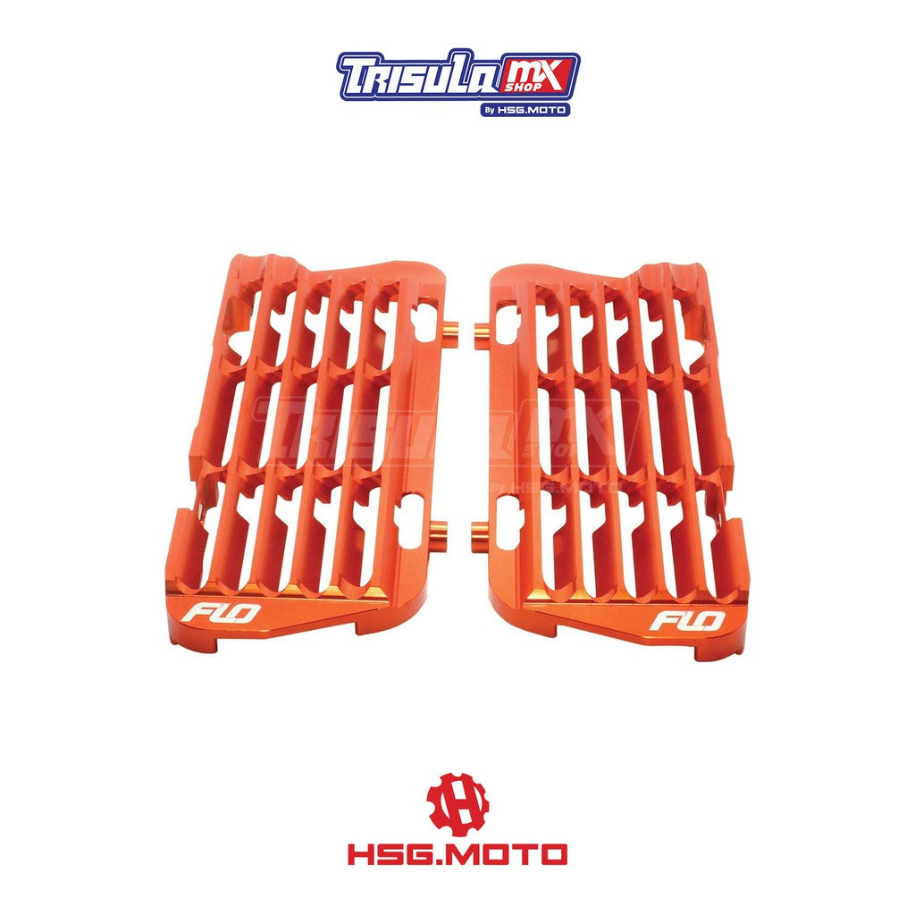 FLO MOTORSPORTS HIGH FLOW RADIATOR BRACES KTM/HUSQ - ORANGE