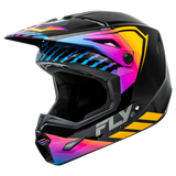 FLY RACING YOUTH KINETIC MENACE ECE HELMET 2024 - BLACK/SUNRISE