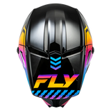 FLY RACING YOUTH KINETIC MENACE ECE HELMET 2024 - BLACK/SUNRISE