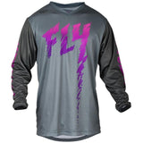 FLY F-16 YOUTH JERSEY 2024 - GREY/CHARCOAL/PINK