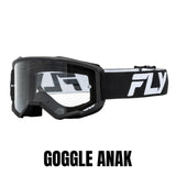 FLY FOCUS 24 W/CLEAR LENS + POST - BLACK/WHITE