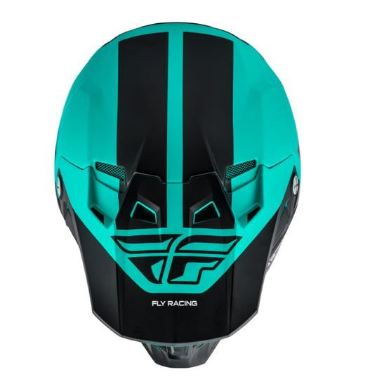 FLY RACING FORMULA ORIGIN HELMET - MATTE BLACK/TEAL