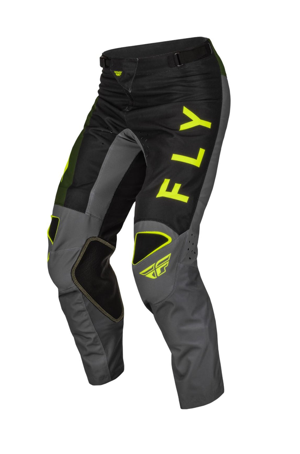 FLY KINETIC JET PANTS 2023 - BLACK-OLIVE GREEN-HI-VIS