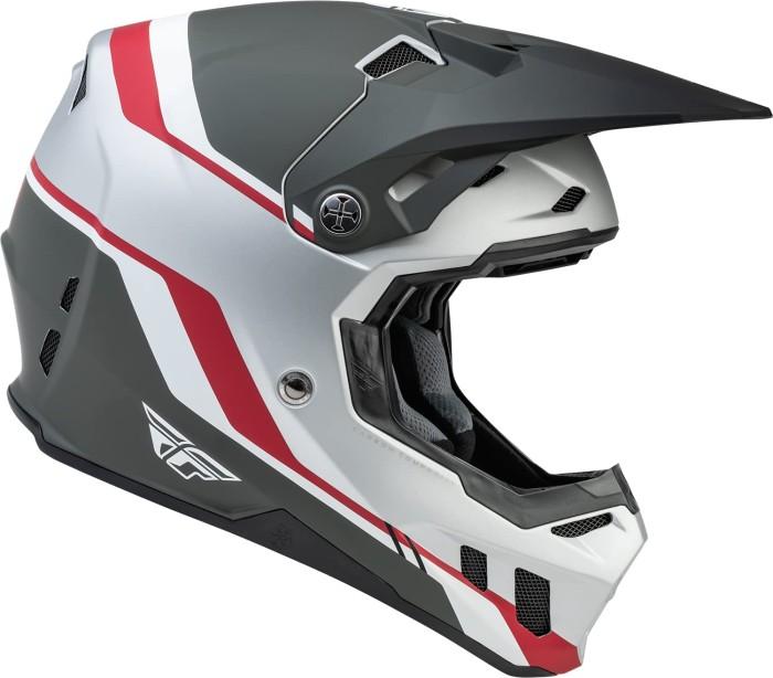 FLY RACING FORMULA CC DRIVER HELMET 22 - SILVER/RED/WHITE