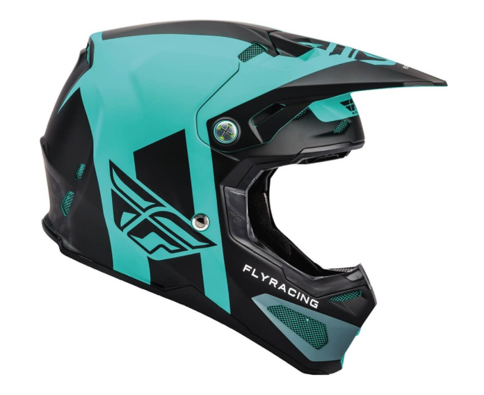 FLY RACING FORMULA ORIGIN HELMET - MATTE BLACK/TEAL