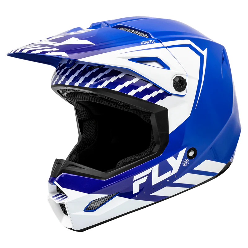 FLY RACING KINETIC MENACE HELMET 2024 - BLUE/WHITE