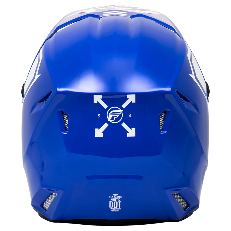 FLY RACING KINETIC MENACE HELMET 2024 - BLUE/WHITE