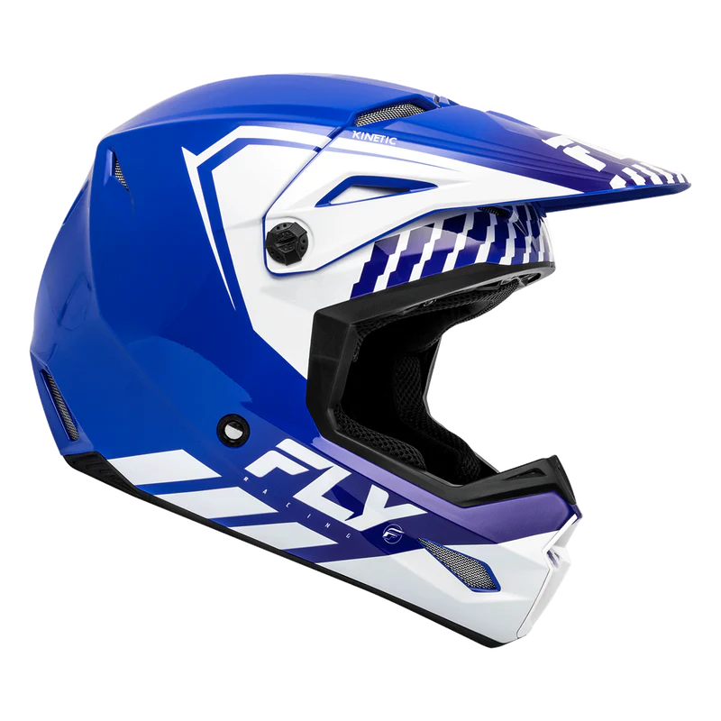 FLY RACING KINETIC MENACE HELMET 2024 - BLUE/WHITE