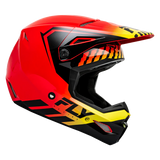 FLY RACING YOUTH KINETIC MENACE ECE HELMET 2024 - RED/BLACK/YELLOW