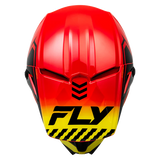 FLY RACING YOUTH KINETIC MENACE ECE HELMET 2024 - RED/BLACK/YELLOW