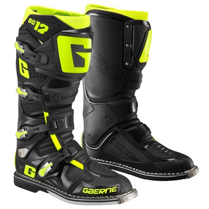 GAERNE SG-12 OFFROAD BOOTS - BLACK/YELLOW FLUO
