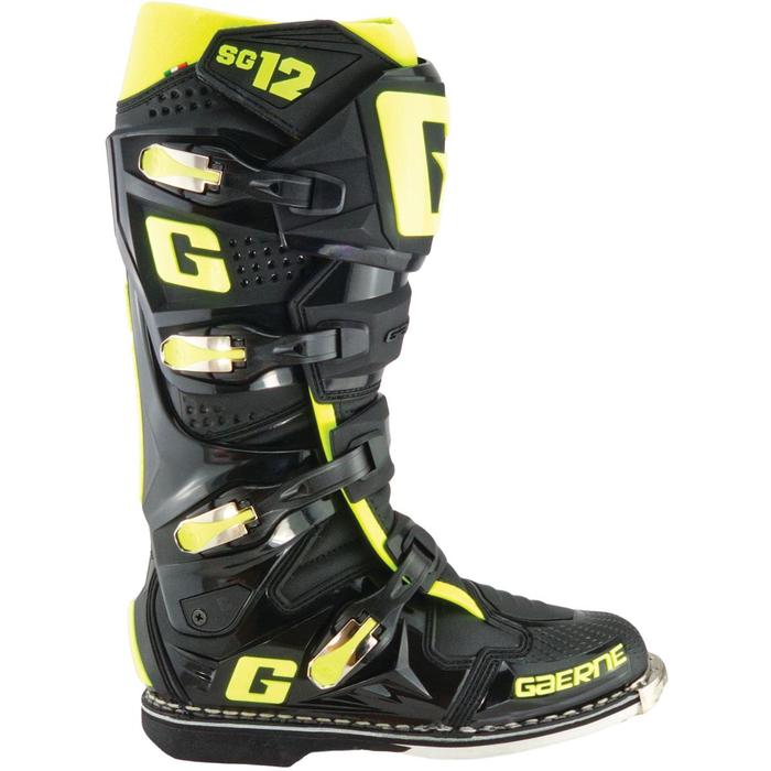 GAERNE SG-12 OFFROAD BOOTS - BLACK/YELLOW FLUO