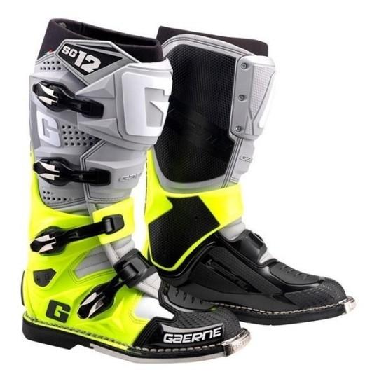 GAERNE SG-12 OFFROAD BOOTS - GREY-F.YELLOW-BLACK