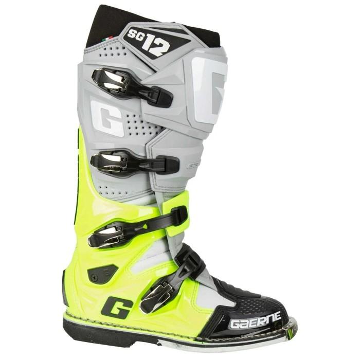 GAERNE SG-12 OFFROAD BOOTS - GREY-F.YELLOW-BLACK